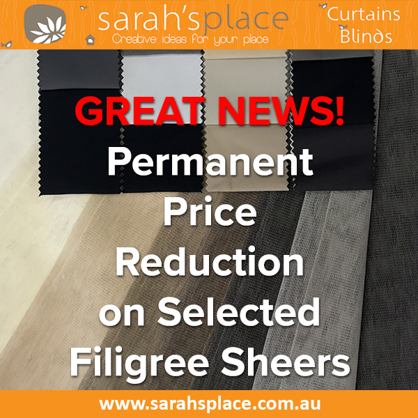 Permanent Price Reduction on selected Filigree Sheers